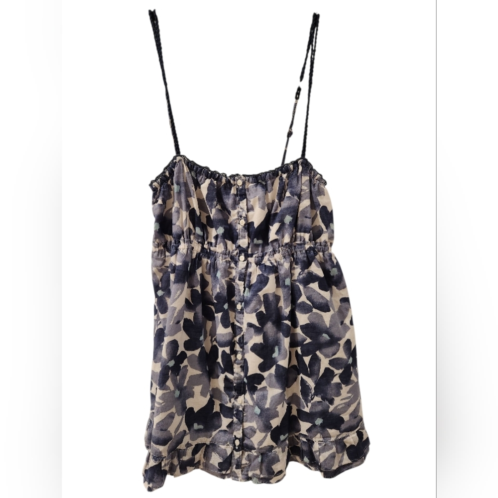 Hollister Floral Rope Strap Baby Doll Top